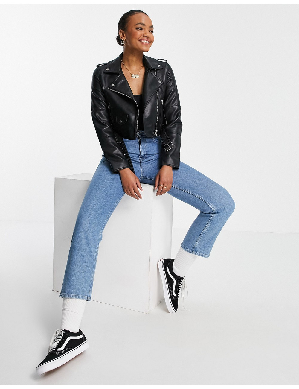 Pull&bear faux leather...