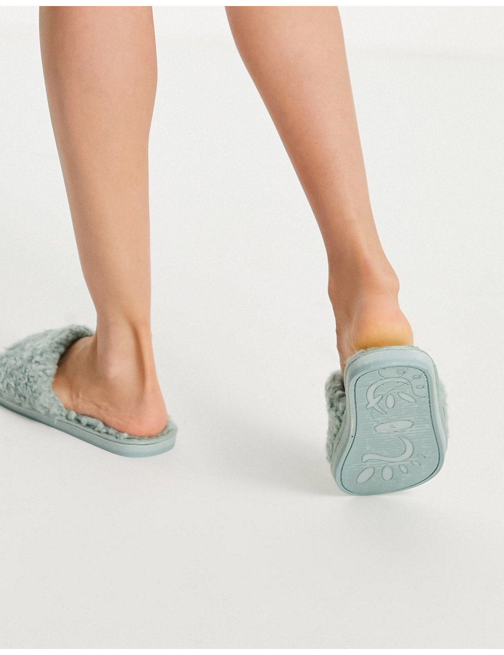 Simply Be borg slipper in sage