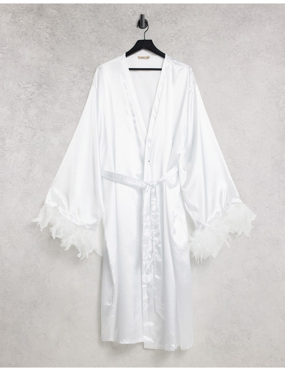 Night Plus satin robe with...