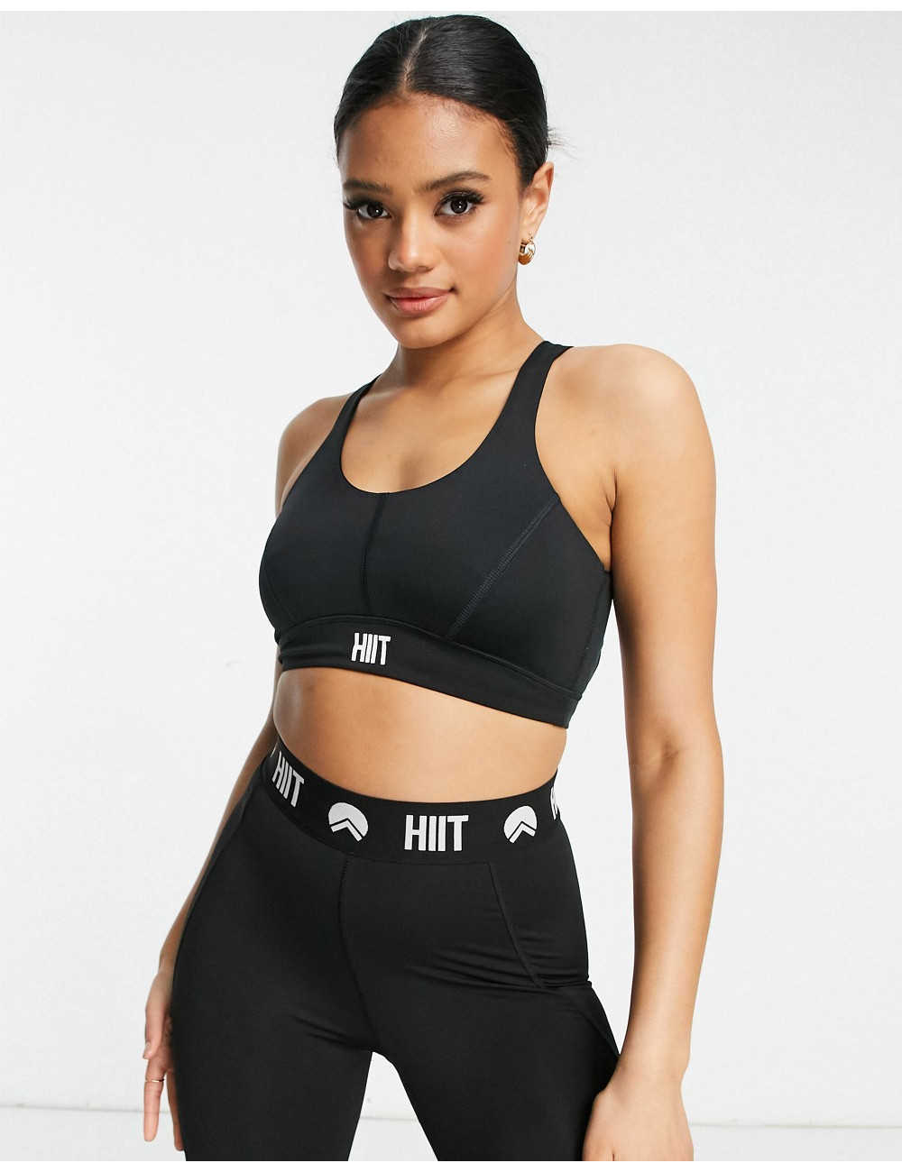 HIIT star lace panel bralet...