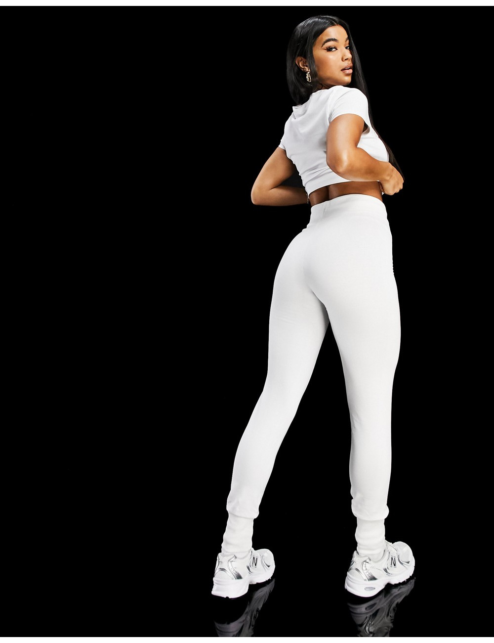ASYOU slim jogger in white