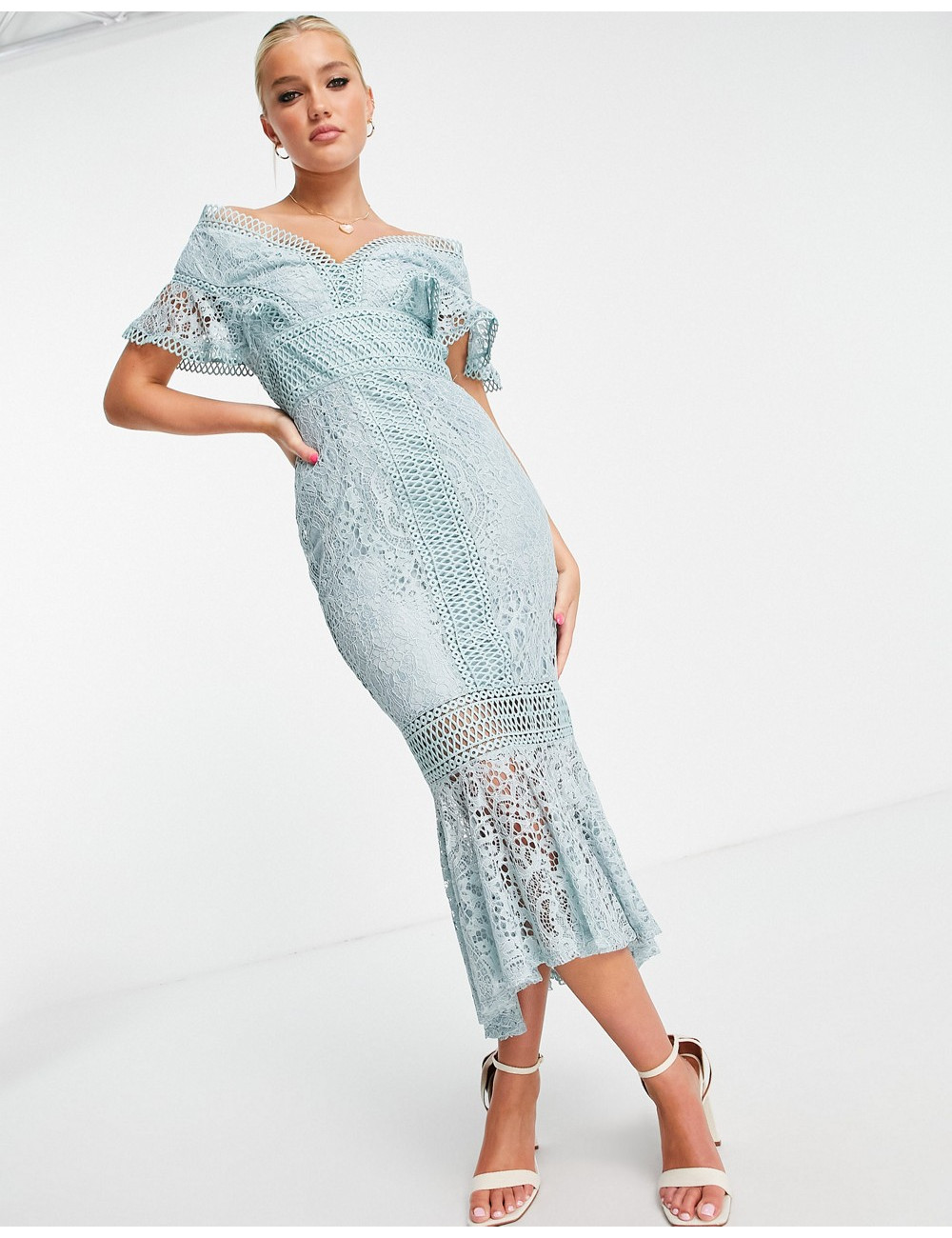 ASOS DESIGN Lace Dress with...
