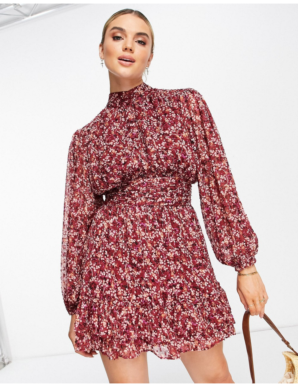 River Island floral ruched...