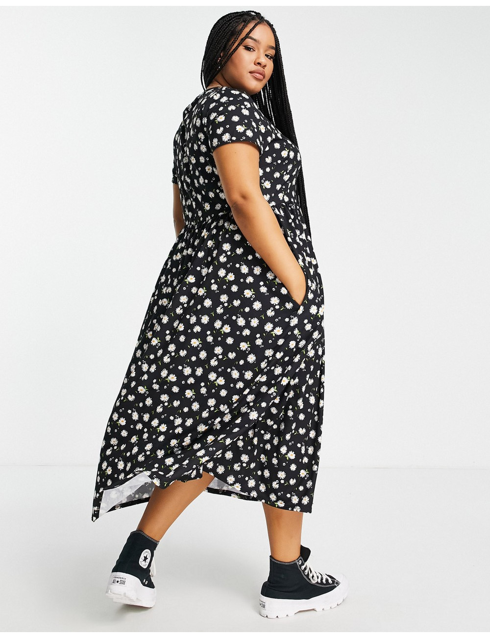 Simply Be midi dress with...