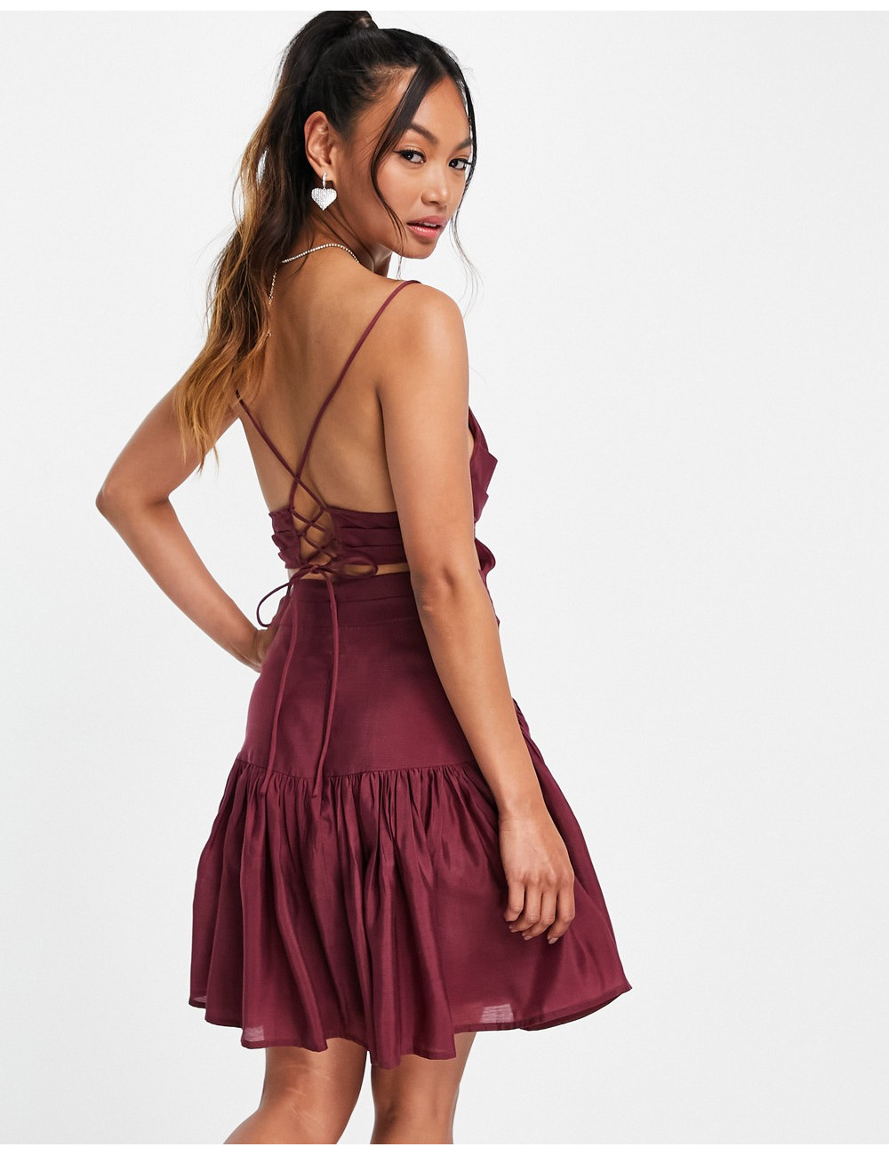 ASOS DESIGN pleated bust...