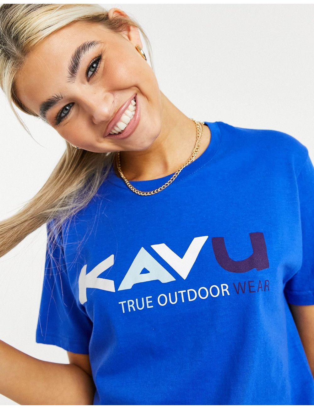 Kavu Multi t-shirt in blue...