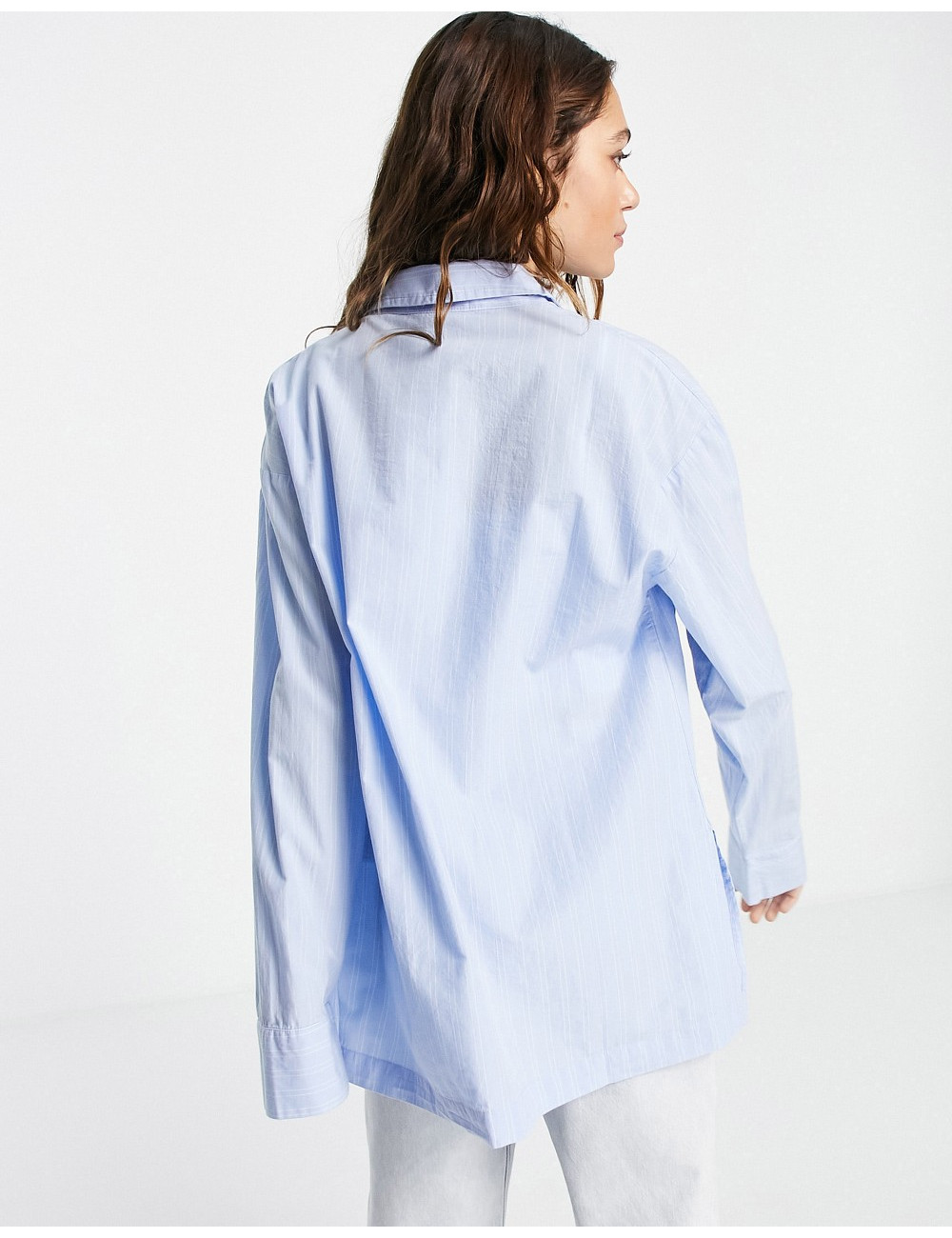Topshop woven shirt in pale...