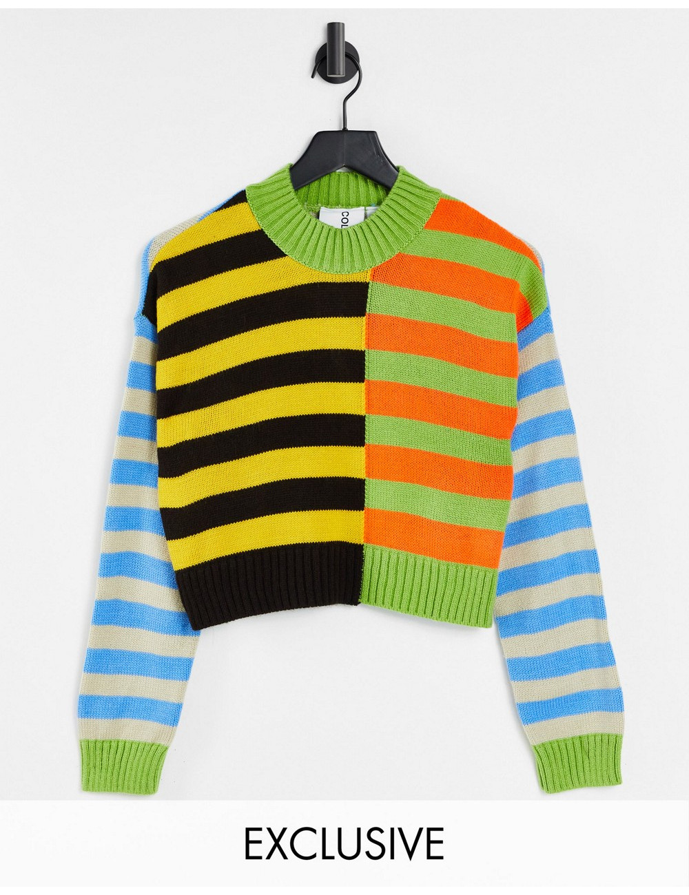 COLLUSION boxy striped jumper