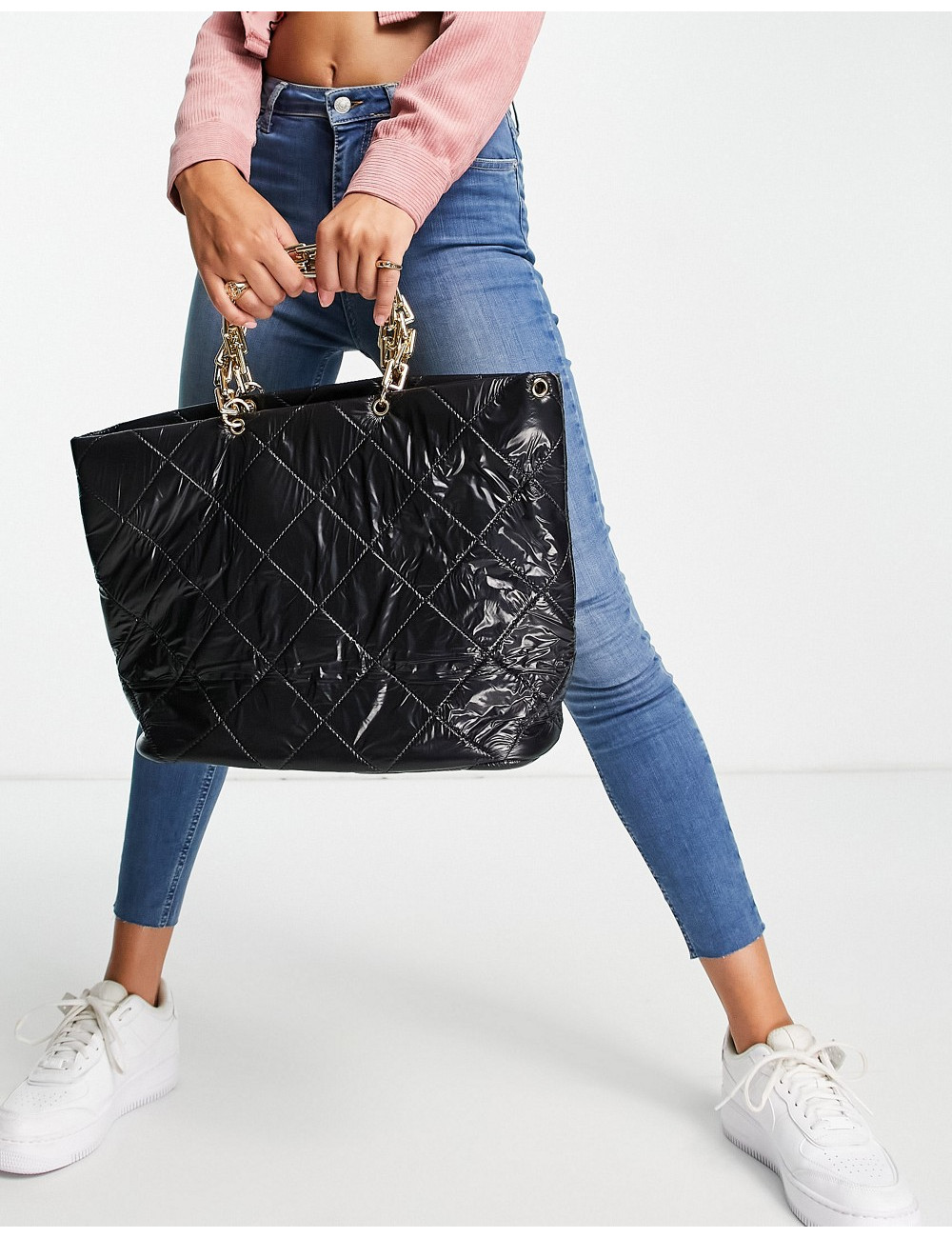 Ego quilted tote bag with...