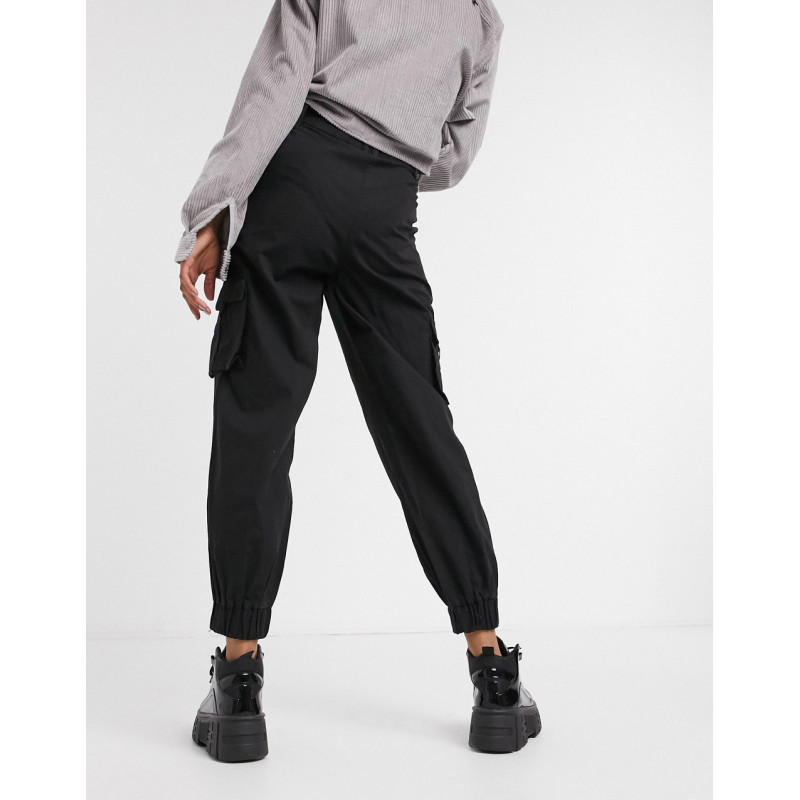 COLLUSION cargo pants in black