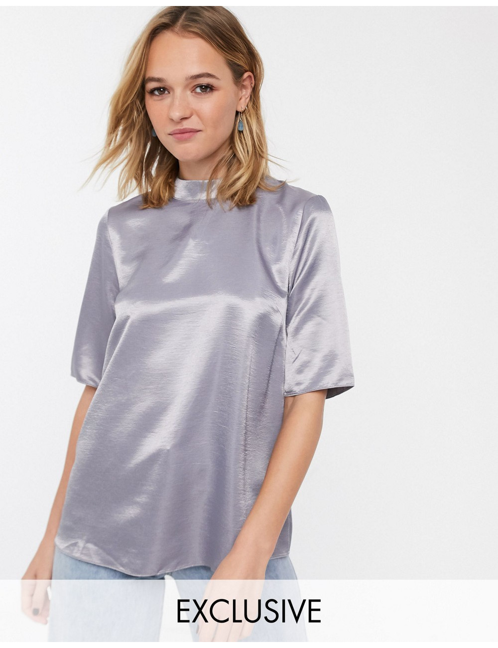 Glamorous high neck top in...