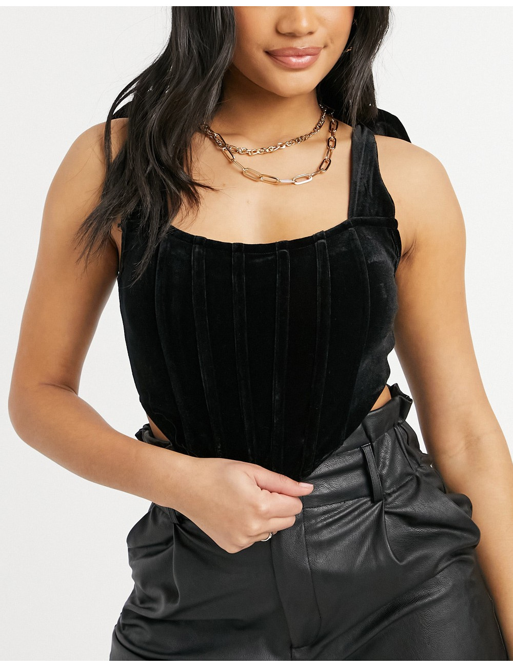 Missguided corset with tie...