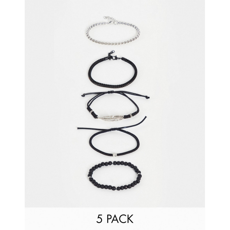 ASOS DESIGN 5 pack cord and...