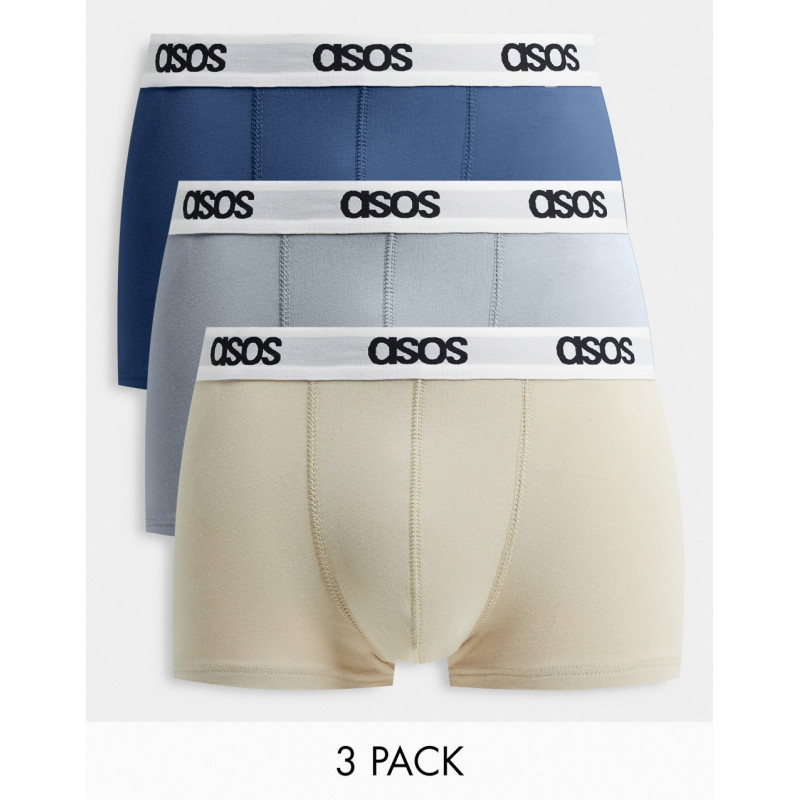 ASOS DESIGN 3 pack short trunk