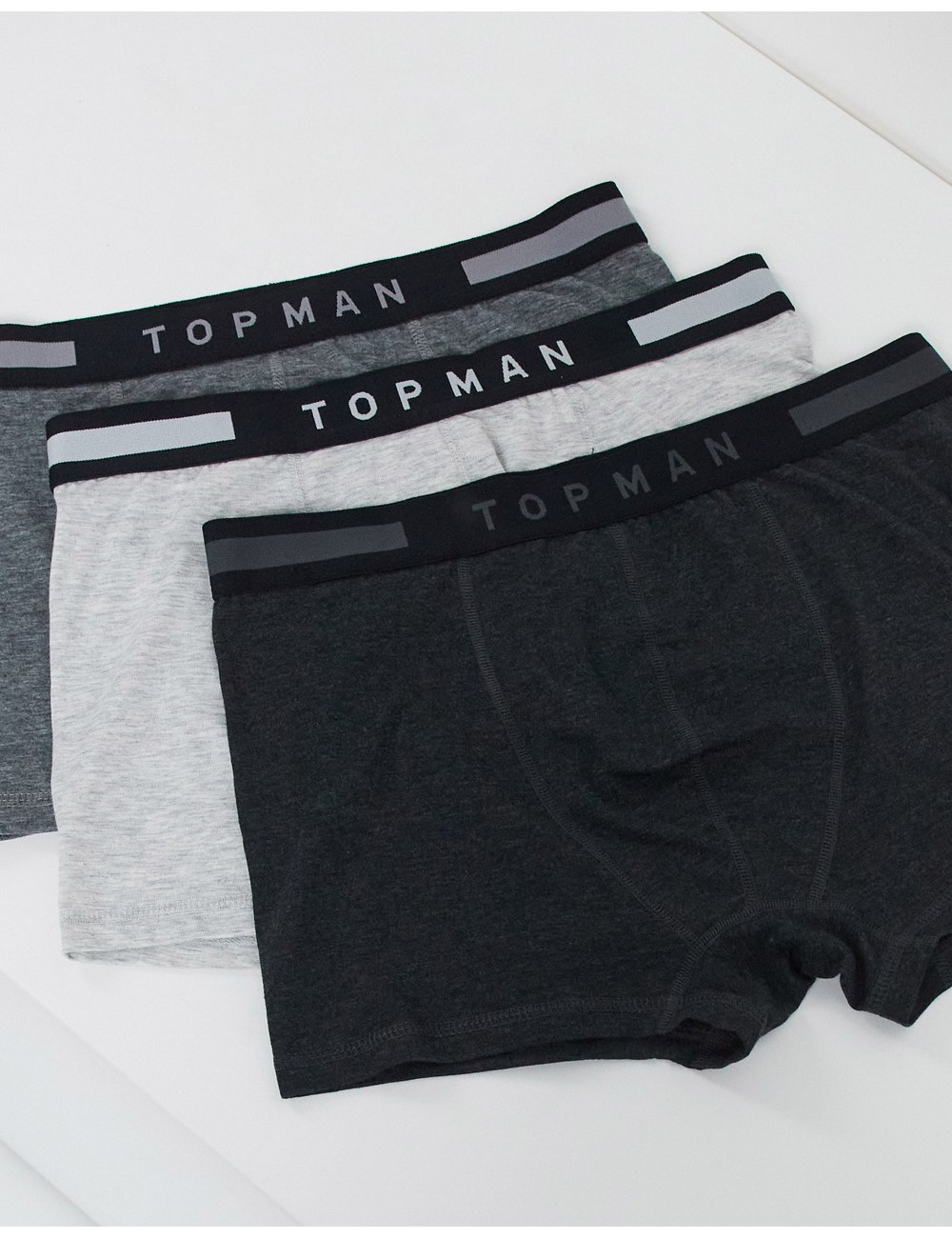 Topman 3 pack trunks in grey