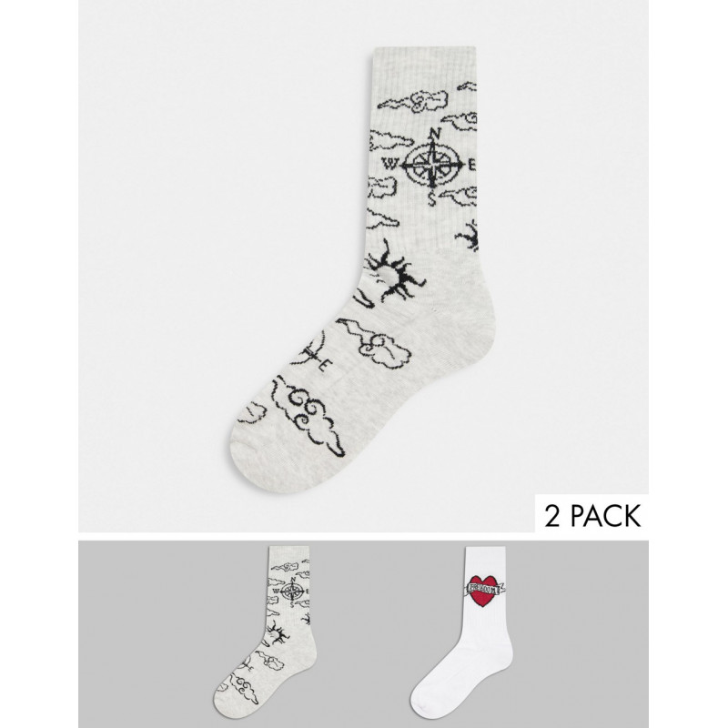 ASOS DESIGN sport sock with...