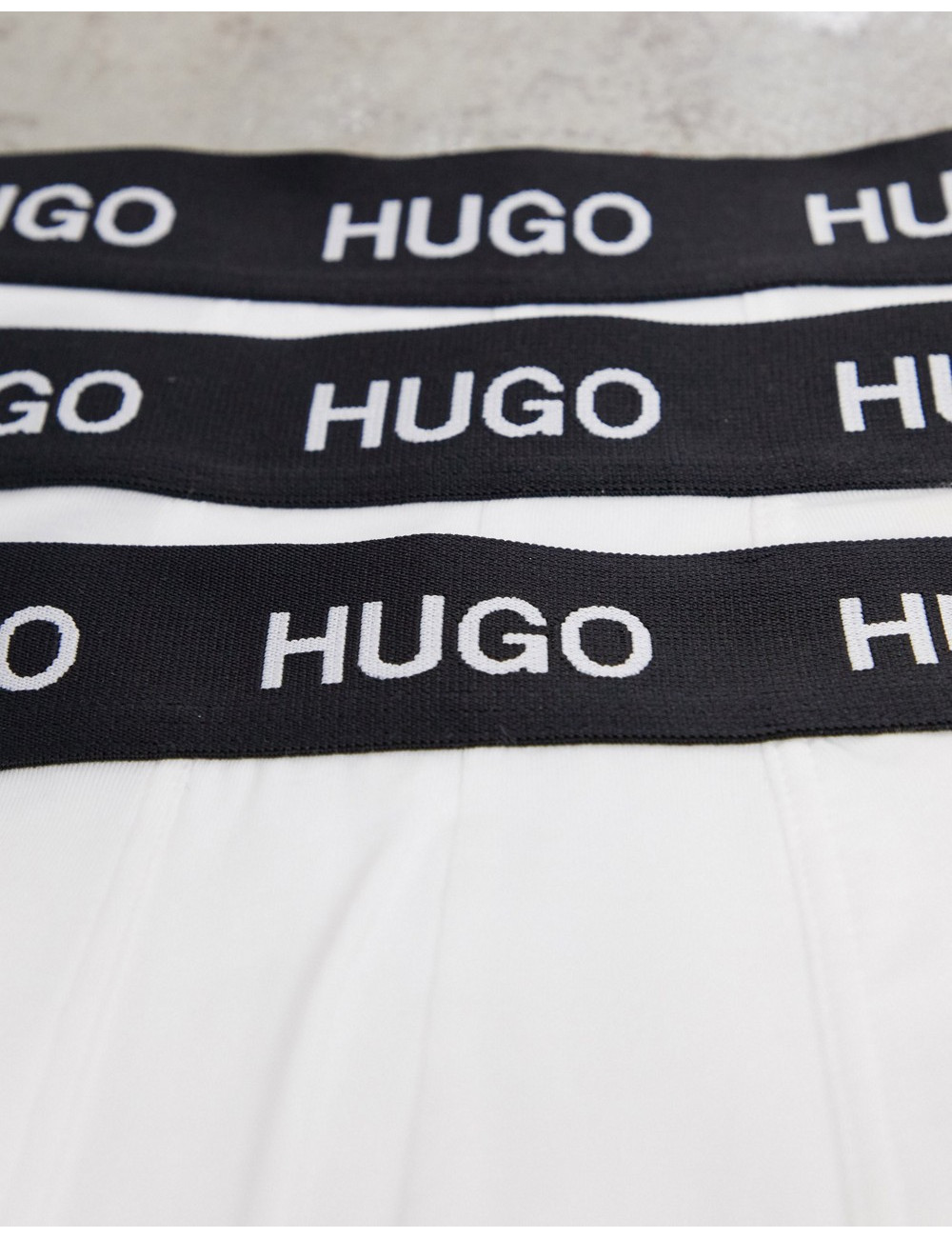 HUGO 3 pack trunks in white