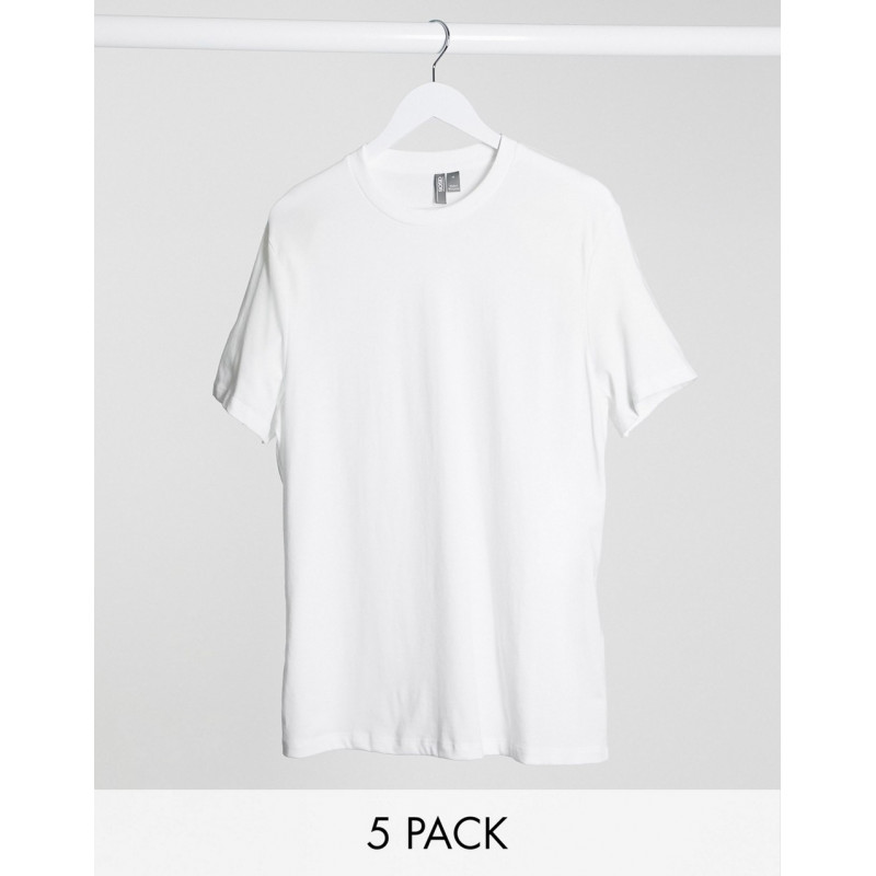 ASOS DESIGN 5 pack t-shirt...
