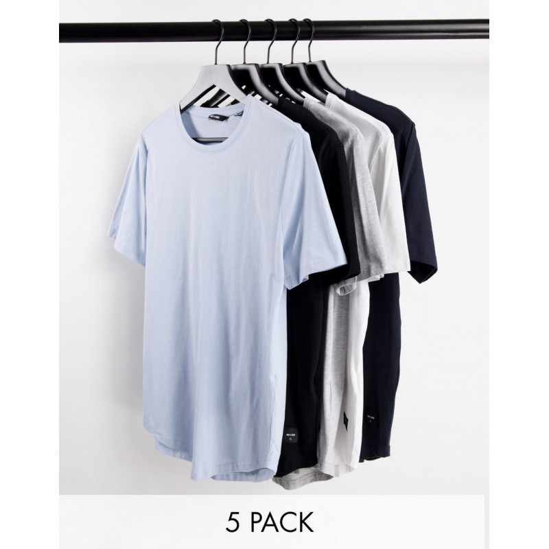 Only & Sons 5 pack longline...