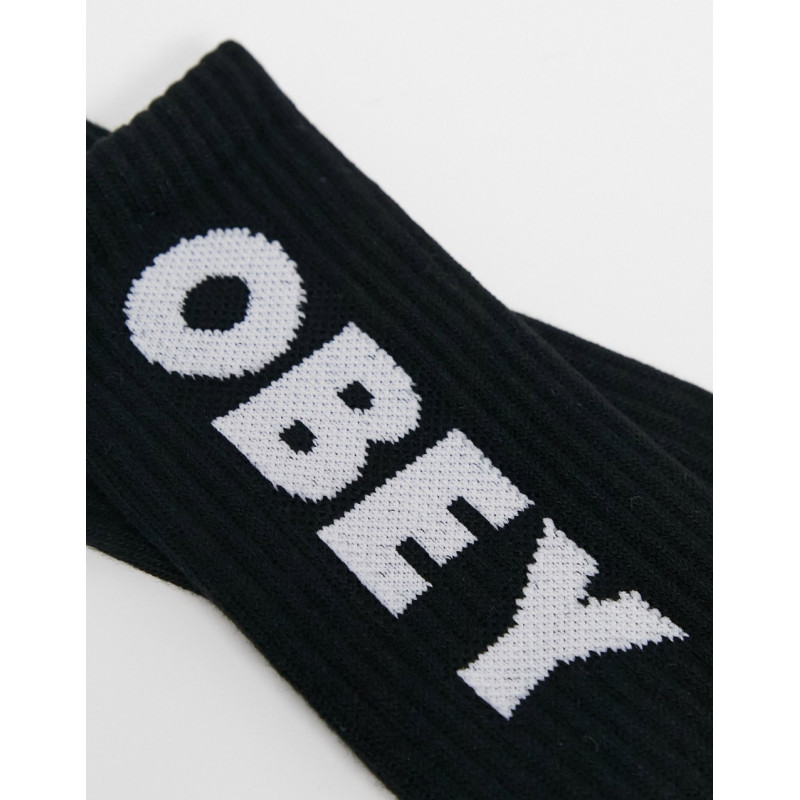 Obey flash logo socks in black