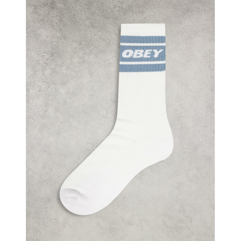 Obey cooper socks in white...