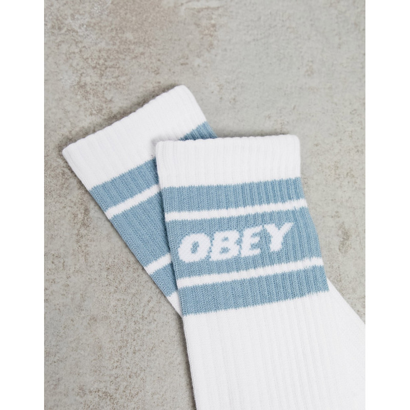 Obey cooper socks in white...