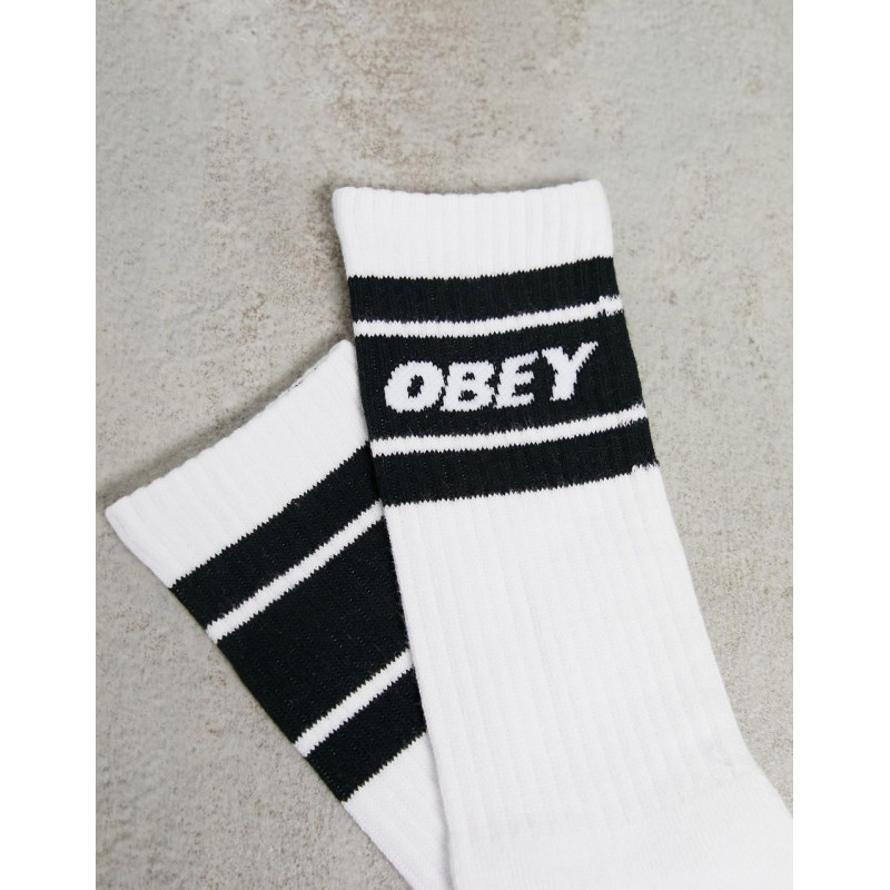 Obey cooper socks in white...