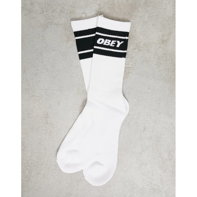 Obey cooper socks in white...