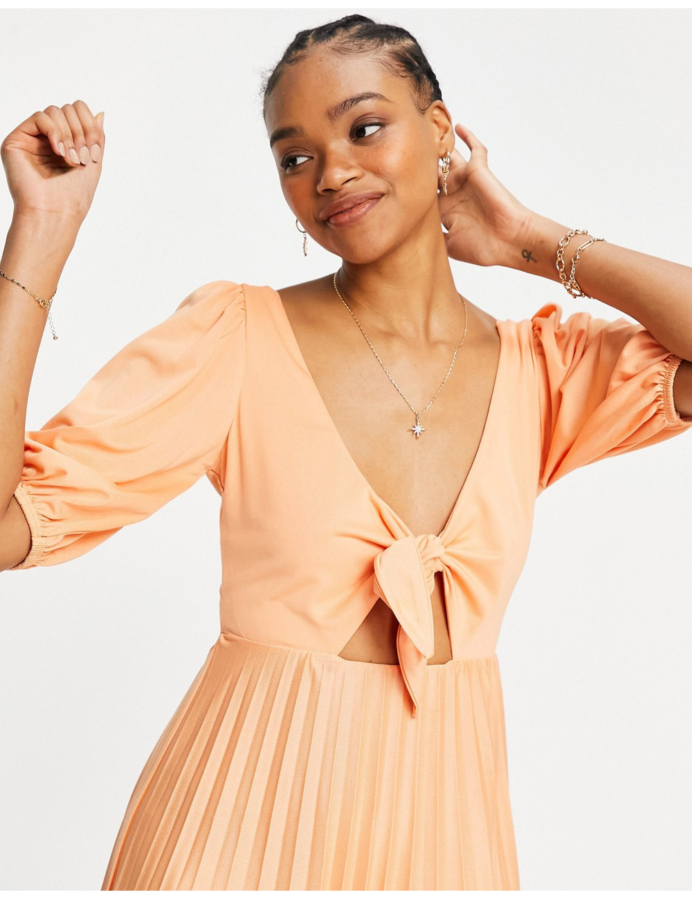 ASOS DESIGN pleated front...