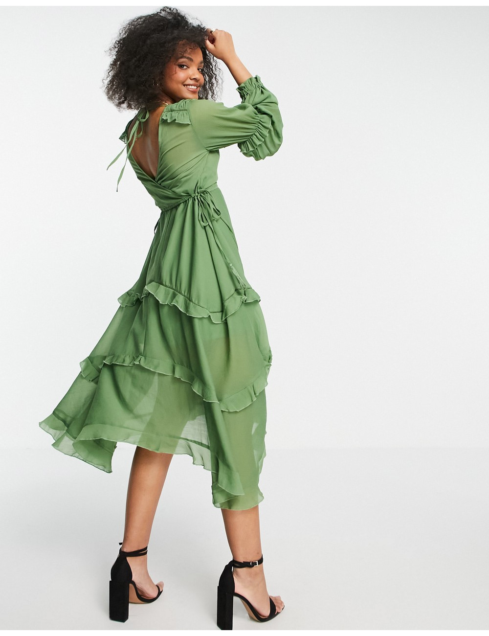 ASOS DESIGN ruched tiered...